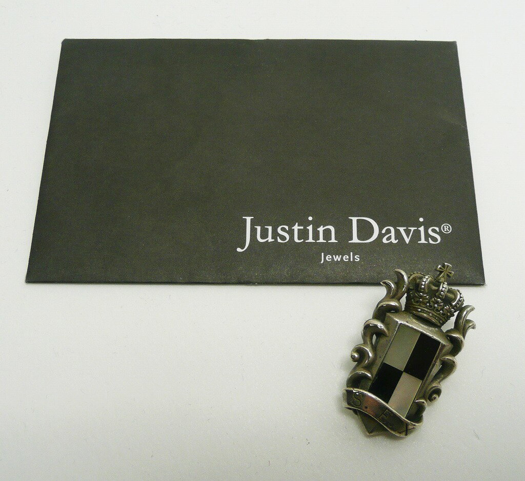 JustinDavis ジャスティンデイビス SPJ-533 S.E.X Pendant TOP ペンダントトップ シルバー オニキス シェル シルバー ブラック ホワイト ギャランティカード付き アクセサリー 【中古】【ブランドアクセ】【金沢本店 併売品】【8100093Kz】