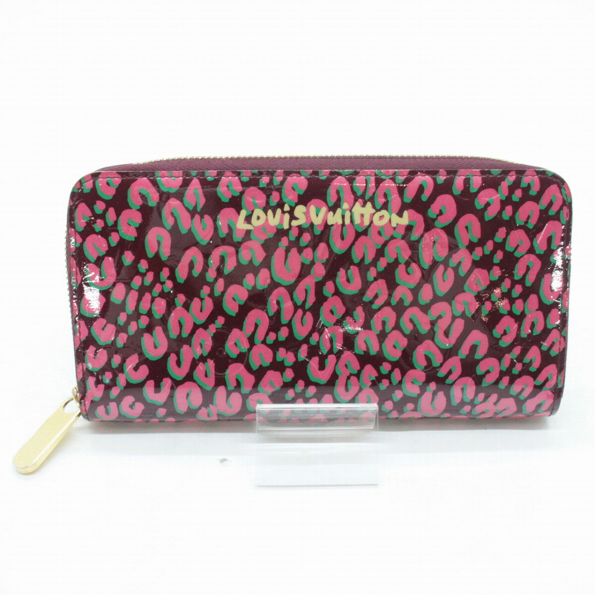 LOUIS VUITTON ルイヴィトン モノグラム ヴェルニ・レオパード ジッピー・ウォレット 長財布 M91477