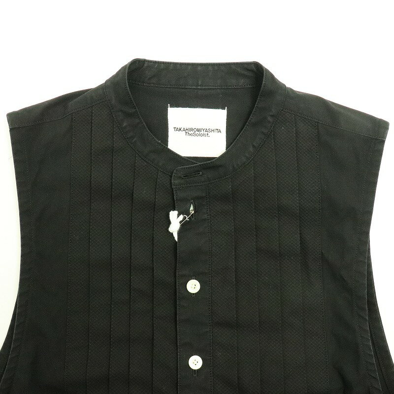 TAKAHIROMIYASHITA The SoloIst. タカヒロミヤシタ・ザ・ソロイスト Band Collar Sleeveless Shirt ノースリーブ タキシードシャツ 0003dss20