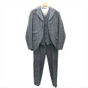 TROPHY CLOTHING×Adjustable Costume トロフィークロージング アジャスタブルコスチューム AC HARRIS TWEED CUTAWAY Jacket Waistcoat Trousers スリーピース セットアップ グレー 【中古】【ストリート ルード】【金沢本店 併売品】【685000Kz】