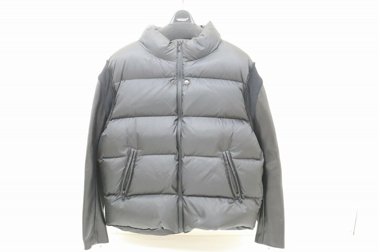 楽天浪漫遊　楽天市場店UNDERCOVER アンダーカバー LEATHER SLEEVE DOWN JACKET レザー スリーブ ダウン ジャケット 袖レザー 切替 ※ハンガー付 UC2B9208-1 ポリエステル ブラック 3 ※ハンガー【中古】【モード・セレクト】【金沢本店 併売品】【675683Kz】