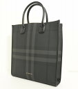 BURBERRY バーバリー BURBERRY スリム ヴァーティカル デニートート グレー 袋、ストラップ(包装)付【中古】【カバン】【金沢本店 併売品】【7...