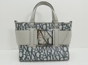 ARMANI EXCHANGE アルマーニ・エクスチェンジ BOXロゴバックル ミニバッグ グレー 【中古】【カバン】【金沢本店 併売品】【752146Kz】
