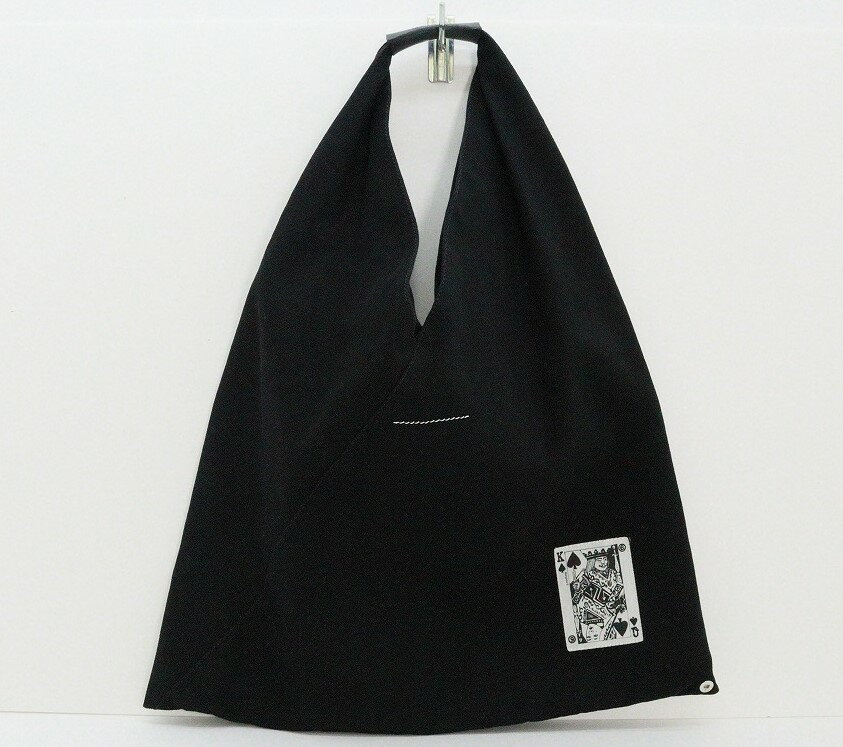 Maison Margiela メゾン・マルジェラ トライアングル トートバッグ トランプパッチ ブラック 【中古】【カバン】【金沢本店 併売品】【752187Kz】