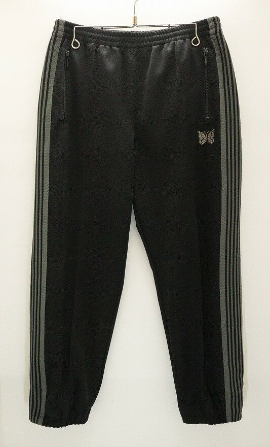 Needles ニードルス zipped track pant トラック パンツ ジップ J0395 ポリエステル ブラック、グレー M 【中古】【モード・セレクト】【金沢本店 併売品】【679081Kz】