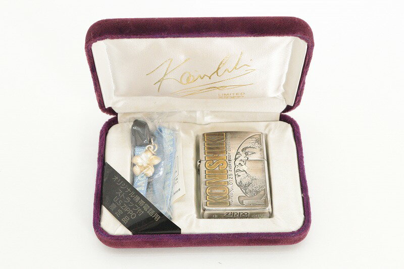 ZIPPO ジッポ 小錦 KONISHIKI ストラップ付き 限定品 EVERYBODY LOVES SALE 1998年製 オイルライター ケース・ストラップ...