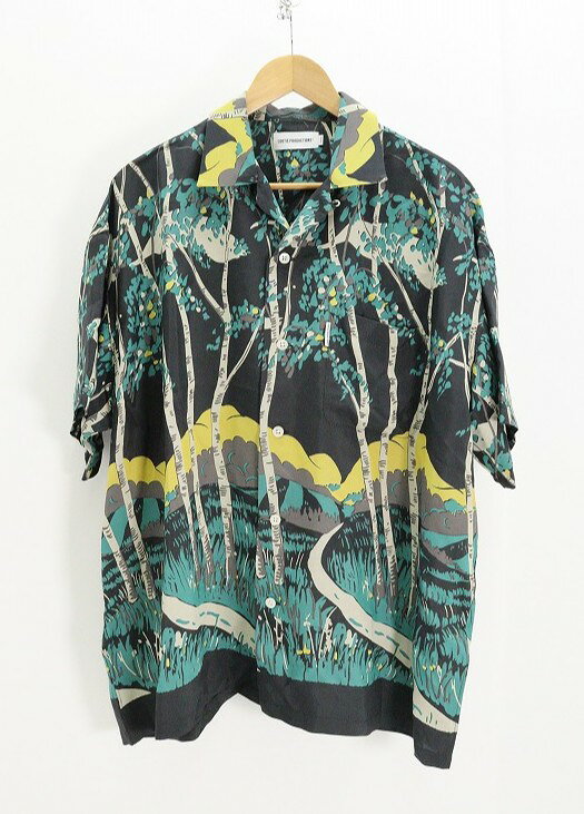 COOTIE PRODUCTIONS クーティープロダクションズ Rayon Open Collar S/S Shirt CTE-25S413 レーヨン ブラック XL 【中古】【ストリート・ルード】【金沢本店 併売品】【6810815Kz】