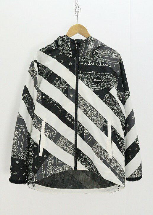 樂天商城 - F.C.Real.Bristo エフシーレアルブリストル PATCHWORK STRIPE PRACTICE JACKET FCRB-260035 ポリエステル ブラック M 【中古】【ストリート・ルード】【金沢本店 併売品】【6810842Kz】