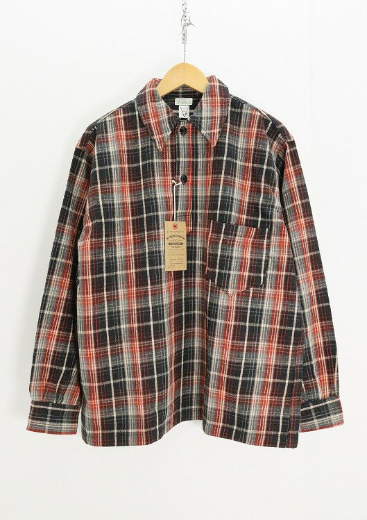 樂天商城 - WAREHOUSE ウェアハウス 1930s WPA ONE POCKET PULLOVER FLANNEL SHIRTS 綿（コットン） レッド チェック 40 タグ【中古】【アメカジ・アウトドア】【金沢本店 併売品】【6910887Kz】