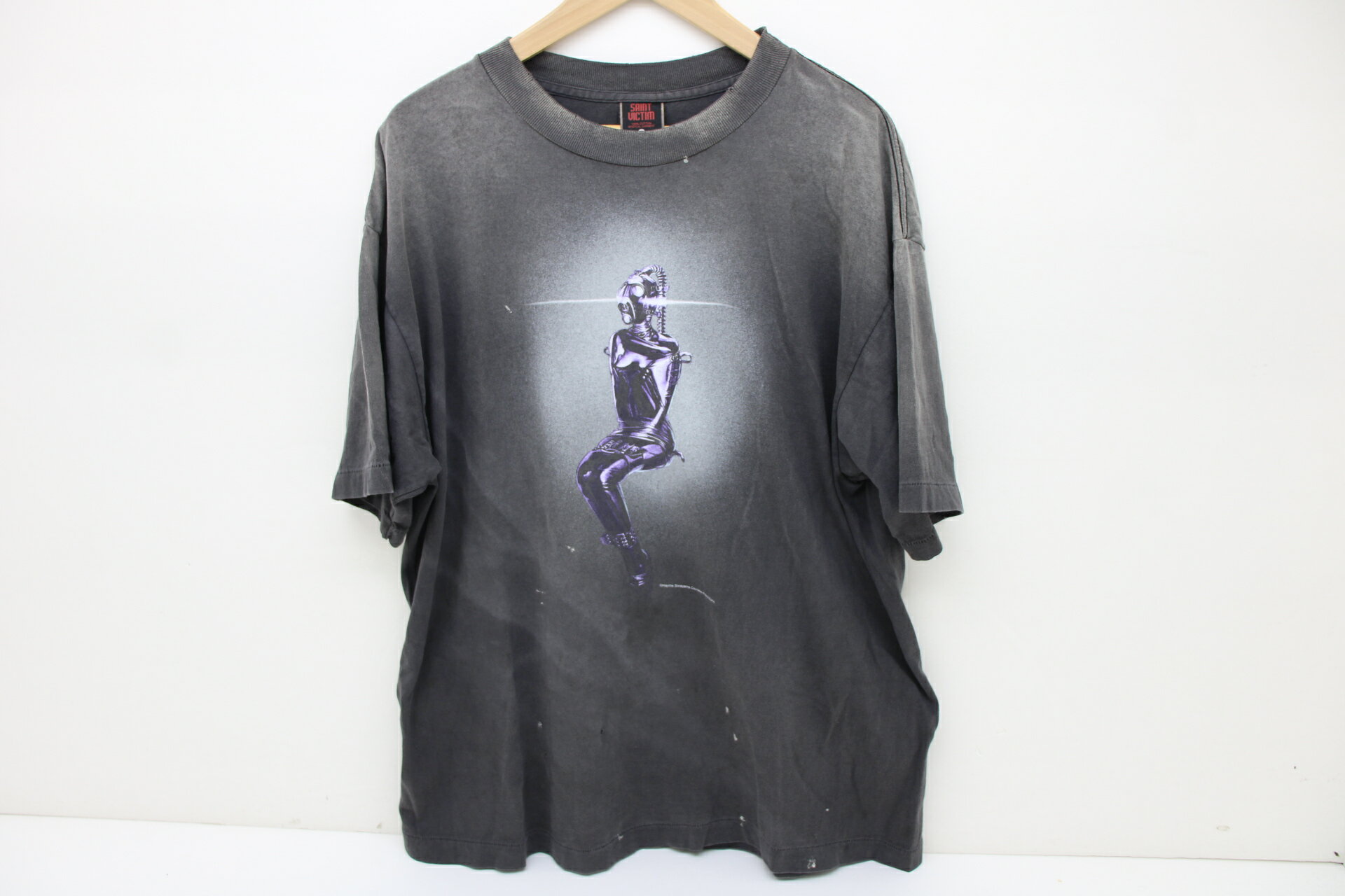 SAINT Mxxxxxx × Hajime Sorayamaセントマイケル×空山基 SRYM SS TEE/MASK SM-HR1-0000-C75 綿（コットン） ブラック L 