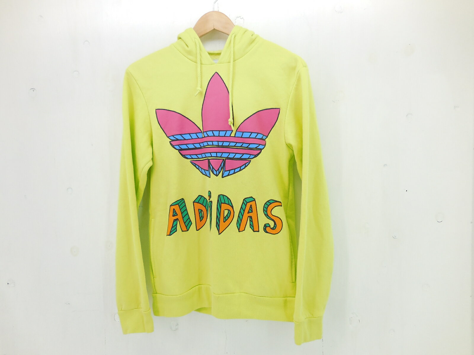 adidas Originals by JEREMY SCOTT KS HOODIE size：XS アディダス オリジナルス ジェレミースコット プリント パーカー フーディー イエロー M63889