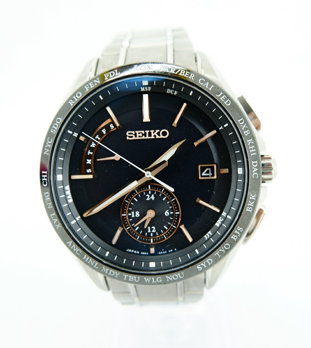 セイコー ブライツ 腕時計（メンズ） SEIKO BRIGHTZ 8B63-0AA0 セイコー ブライツ フライトエキスパート アナログ 時計 ウォッチ 腕時計 シルバー 電波ソーラー