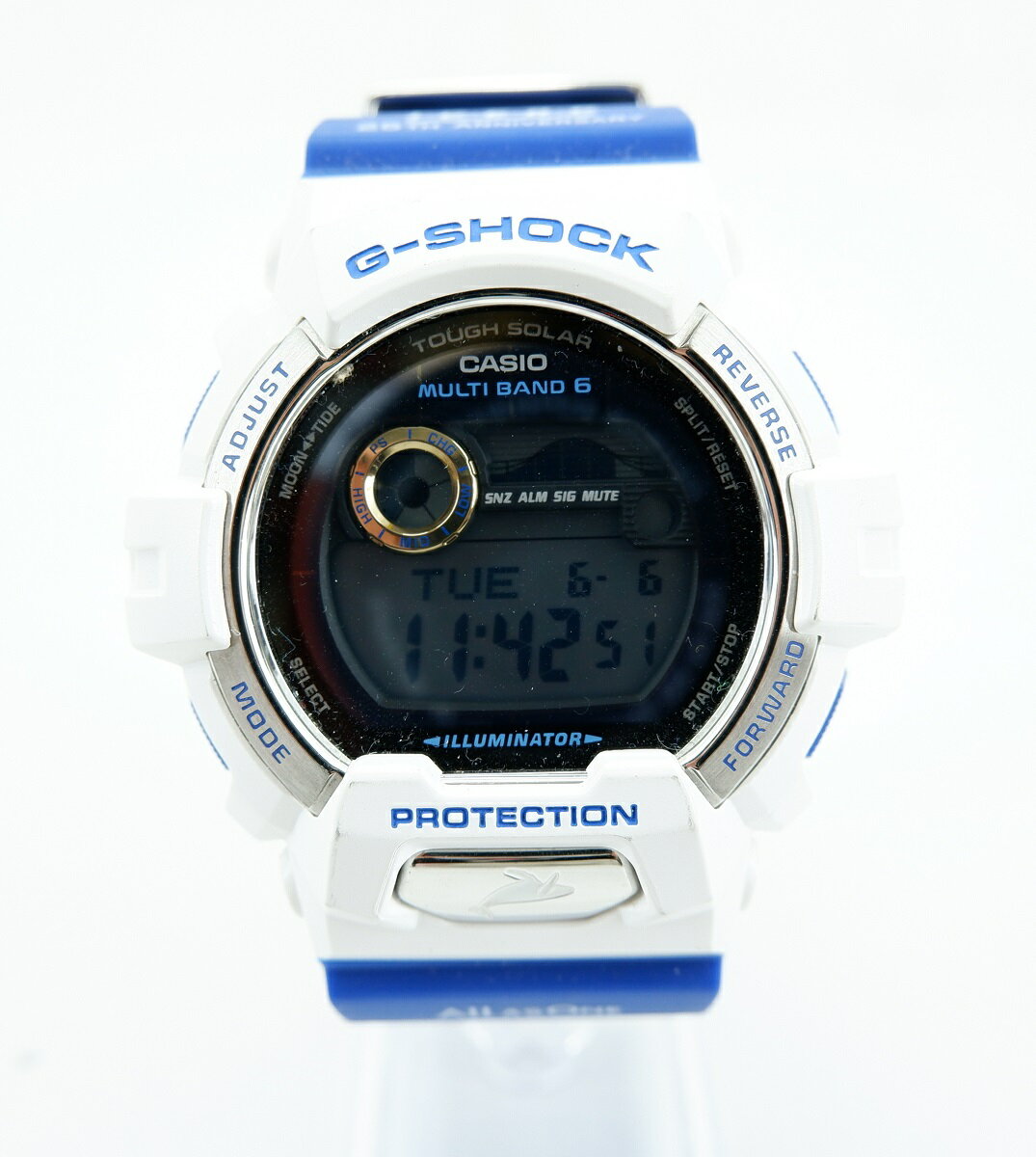 G-SHOCK GWX-8903K-7JR ジーショック アイサーチジャパン設立25周年記念 イルカクジラ デジタル 腕時計 ウォッチ 時計 ソーラー電波 ホワイト×ブルー CASIO カシオ