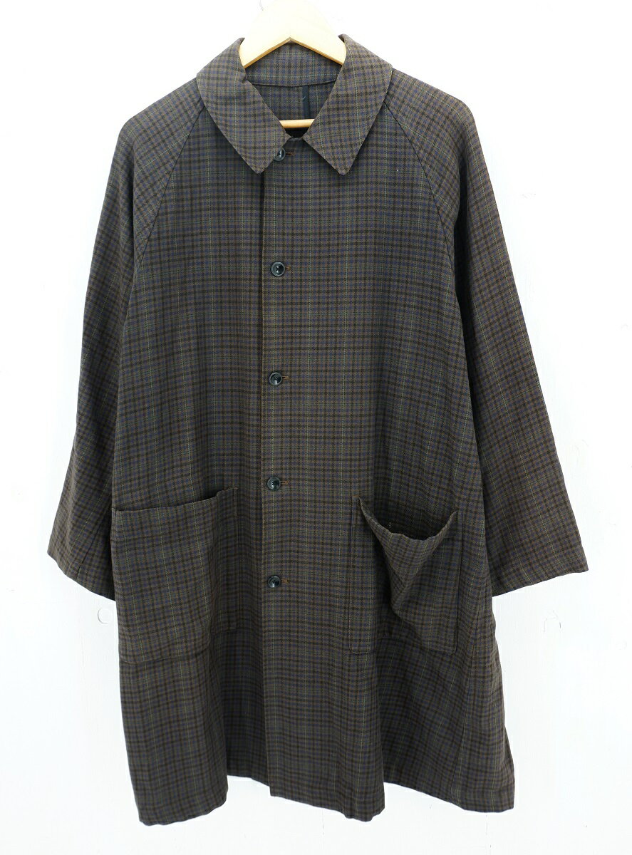 l܂@STEVEN ALAN UNITED ARROWS CHECK BAL COLLAR COAT sizeFM XeB[uA iCebhA[Y `FbN XeJ[R[g AE^[ 8125-174-0358