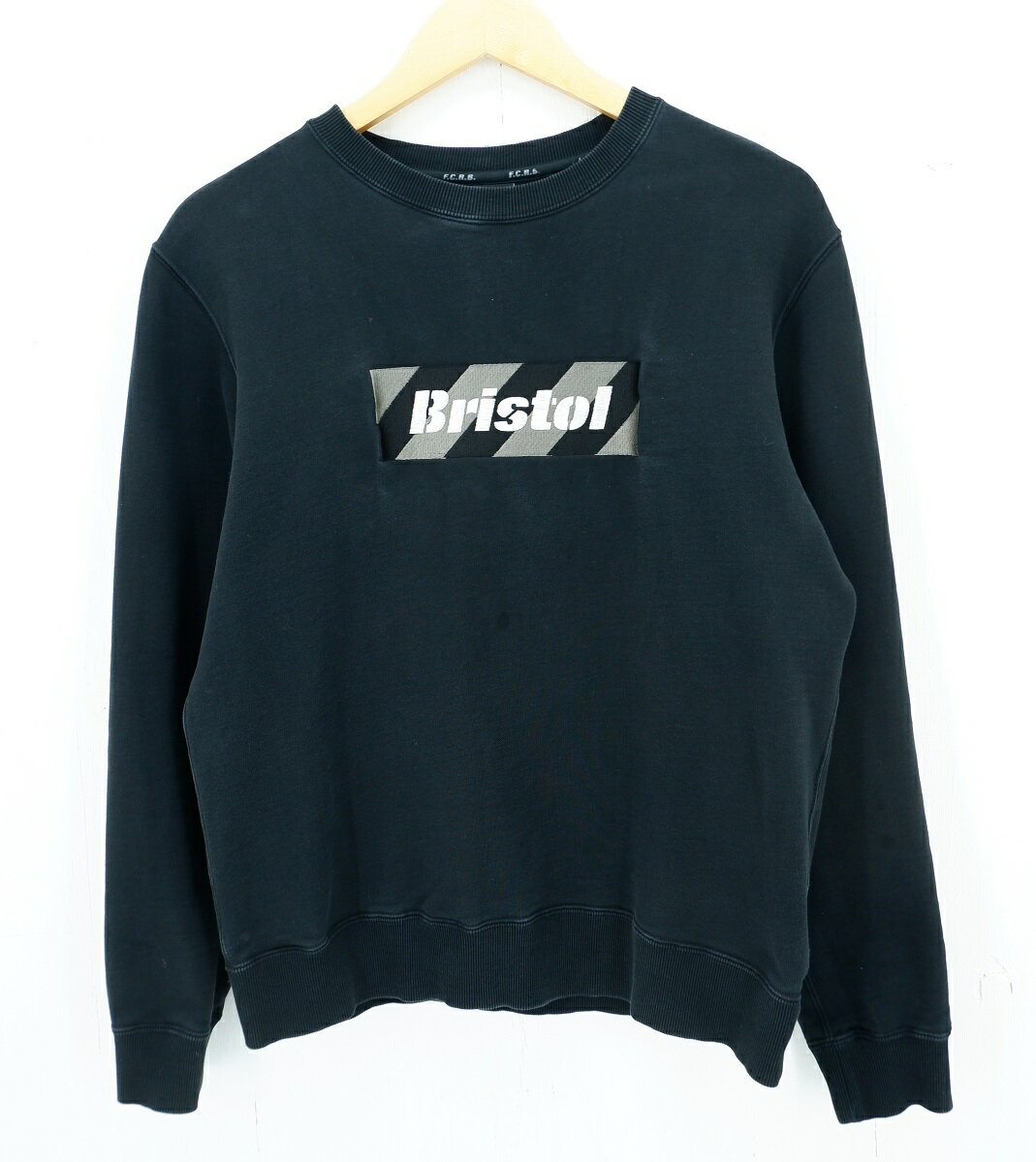 F.C.R.B. 20AW L/S BOX LOGO CREWNECK SWEAT sizeS եӡ ܥå 롼ͥå å ȥ졼ʡ ֥å FCRB-202063 F.C.Real Bristol SOPH