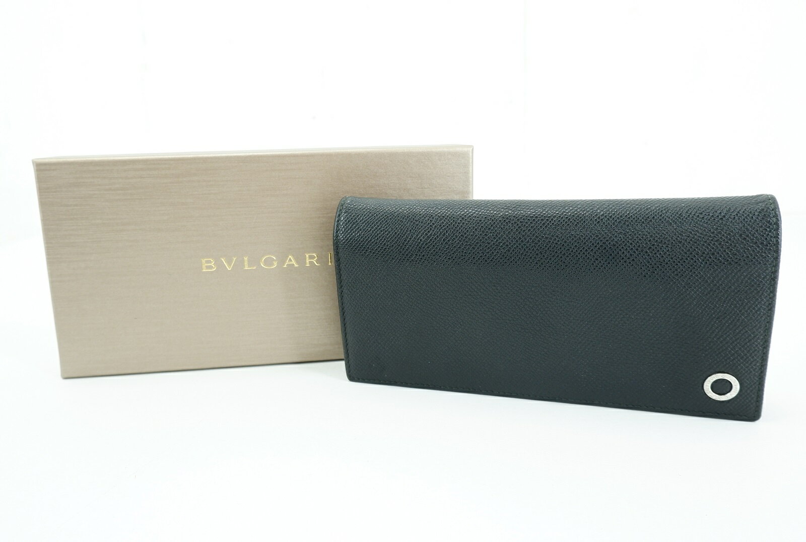 【値下げしました】BVLGARI 282233 ラージウォレット ブルガリ ブルガリブルガリ マン 長財布 ロングウォレット ブラック JSB鑑定済み