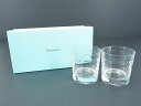 Tiffany & Co. スウィングOF ロックグラス 2個 セット ティファニー 食器 グラス クリア JSB鑑定済み