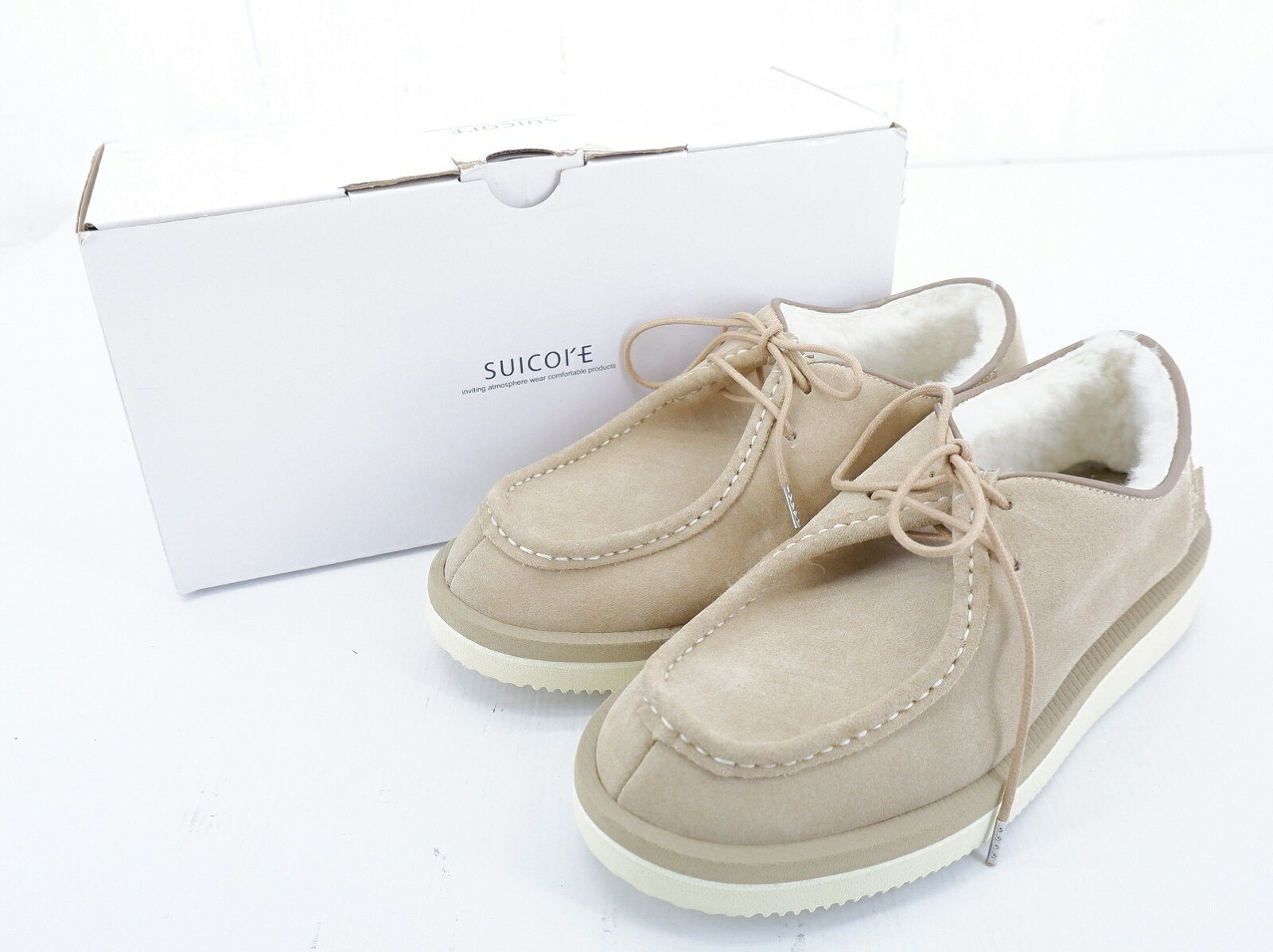 SUICOKE × UNITED ARROWS CHUKKA BOOTS size：25cm スイコック ユナイテッドアローズ スエード チャッカブーツ シューズ 靴 ベージュ 1831-599-6504-2365