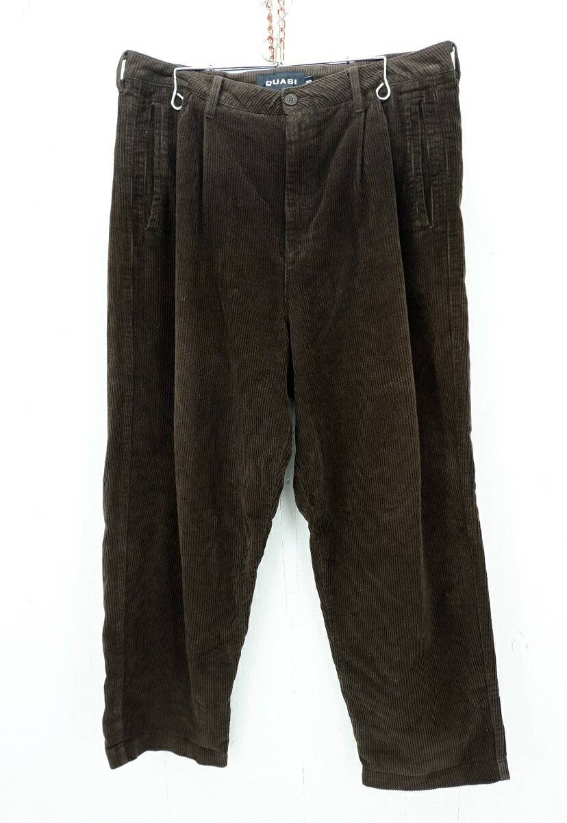 【値下げしました】QUASI CORDUROY PANTS size:36 クワジ クワージー コーデュロイ パンツ ボトムス ブラウン