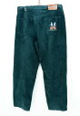 QUASI CORDUROY PANTS size:36 クワジ クワージー コーデュロイ パンツ ボトムス 刺繍 グリーン(4)