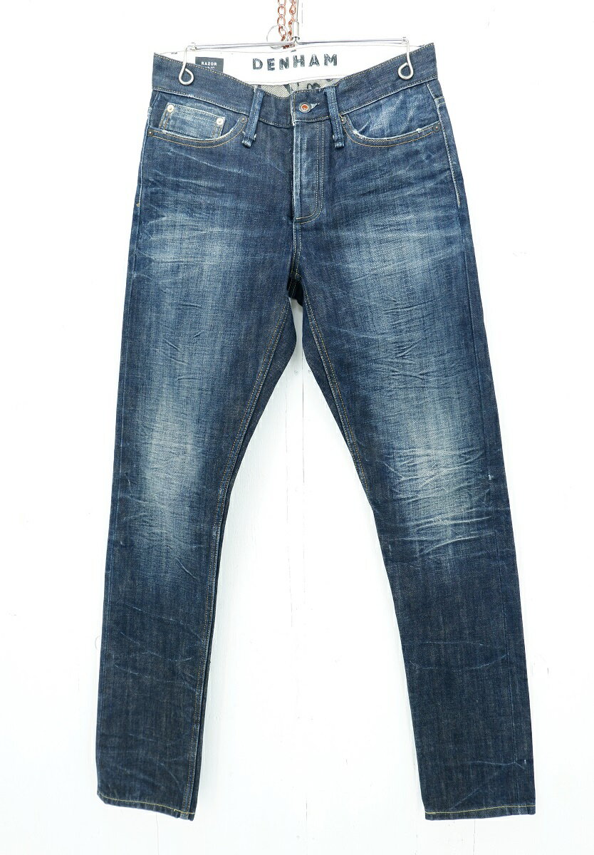 デンハム ジーンズ メンズ 【値下げしました】DENHAM DENIM PANTS size：46 デンハム デニムパンツ ジーンズ インディゴ ボタンフライ 01-16-08-11-014 デンハム・ジャパン