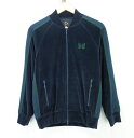 【値下げしました】Needles 19AW RIB COLLAR TRACK JACKET size：XS ニードルズ リブカラー トラックジャケット ベロア ブルゾン アウター ネイビー FK197 ネペンテス Made in Japan