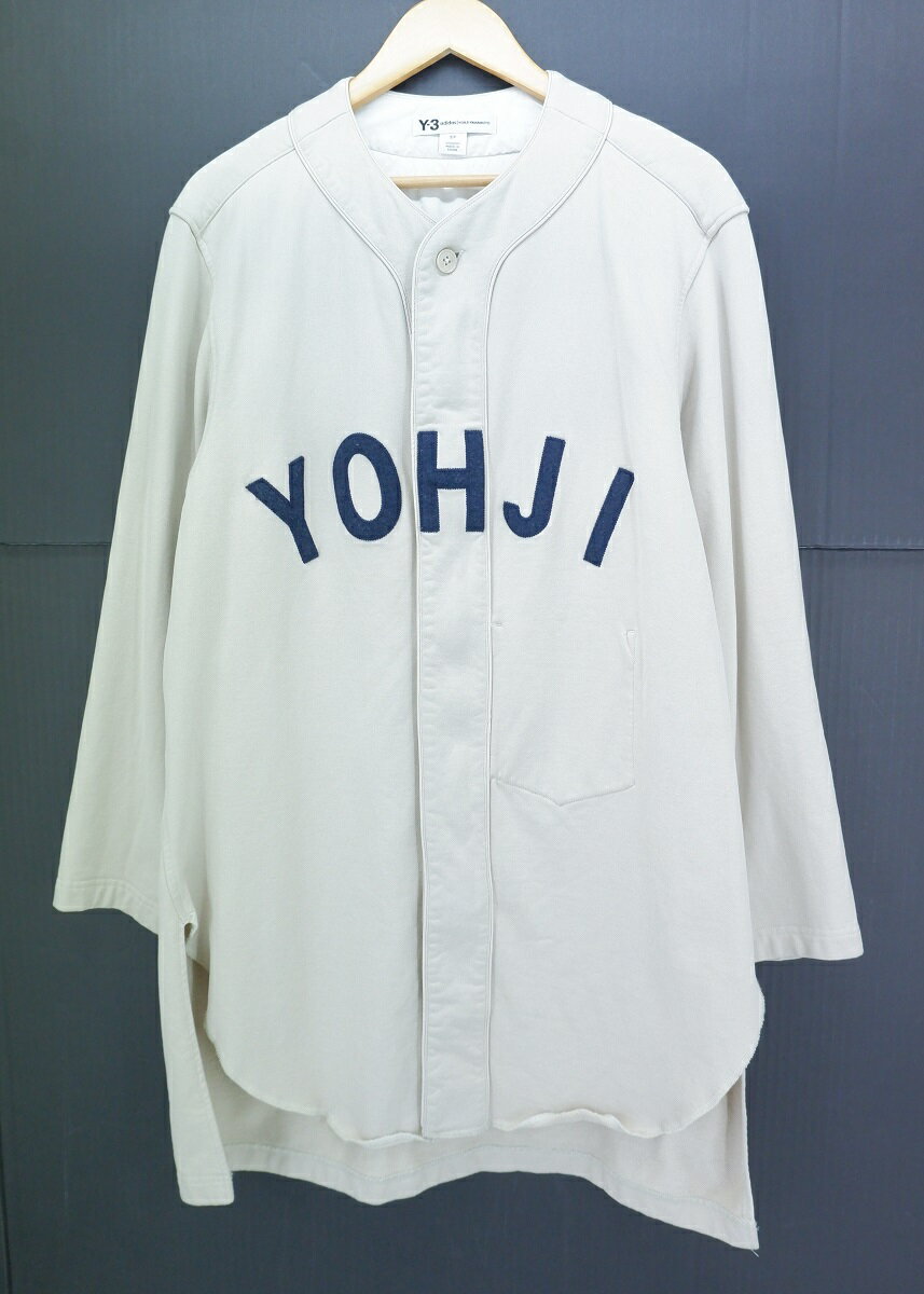 Y-3 Yohji Yamamoto adidas 19AW M FT YOHJI LETTERS BASEBALL SHIRT size：S ワイスリー ヨウジヤマモト アディダス ヨウジ レター ベースボール シャツ 長袖シャツ ボタンシャツ ベージュ FJ0435 1