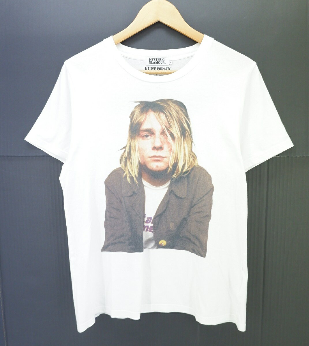 HYSTERIC GLAMOUR S/S KURT COBAIN PRINT Tee size：M ヒステリックグラマー カートコバーン フォト プリント 半袖Tシャツ ホワイト 0201CT09 Made in Japan