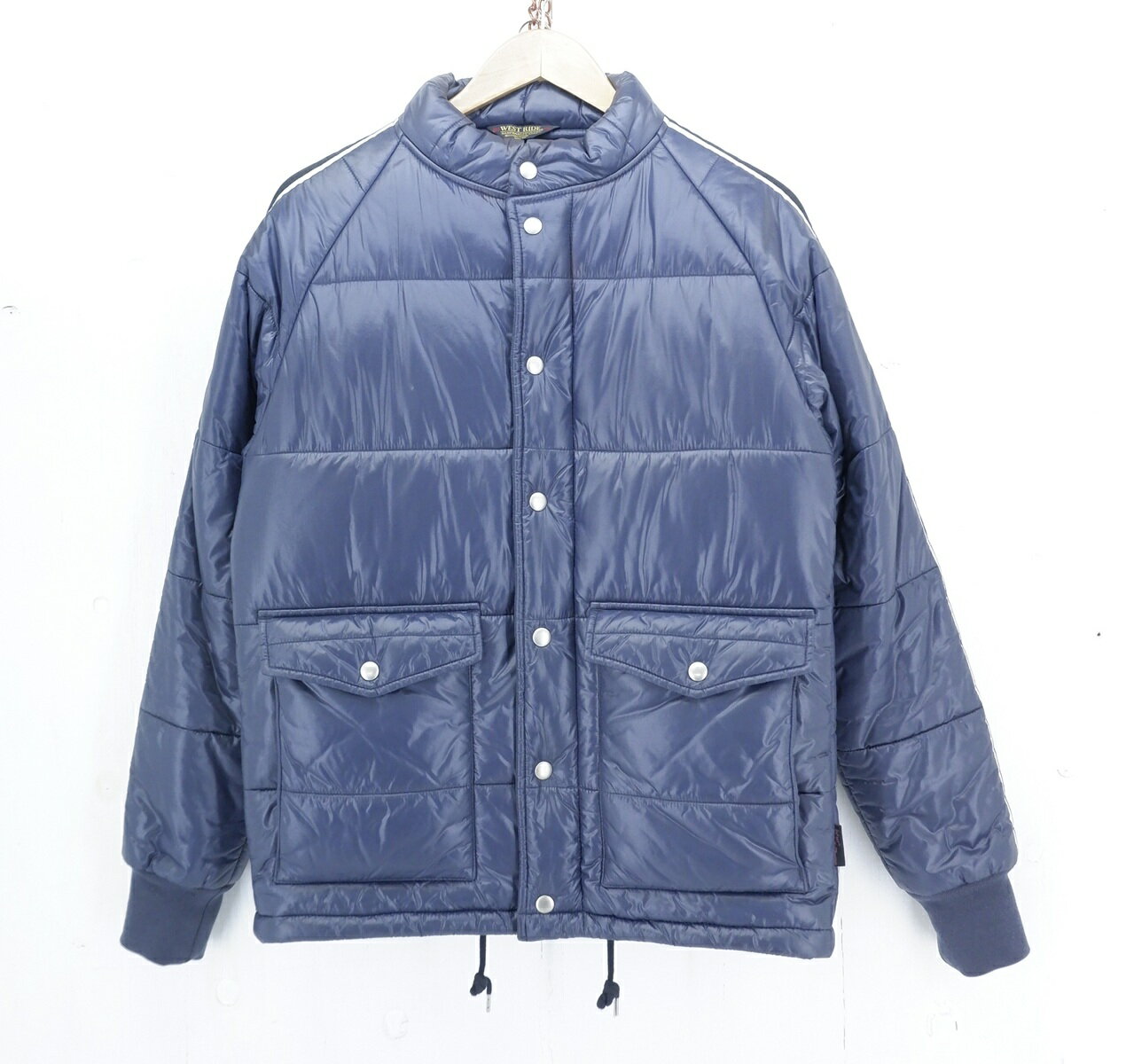 WEST RIDE RACING PUFFER JACKET size:M ウエストライド レーシング パファージャケット 中綿ジャケット アウター ネイビー TC-1204