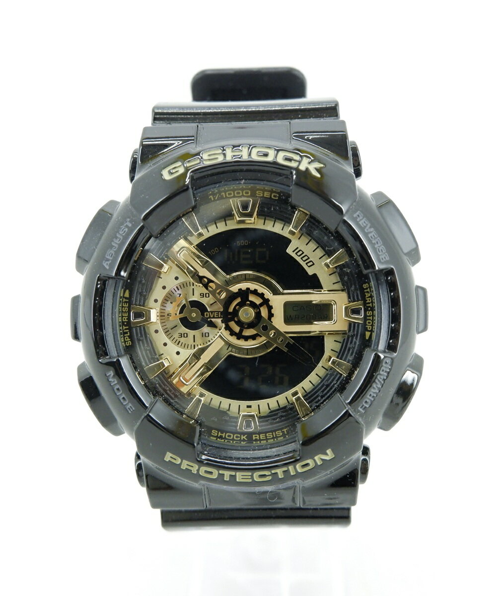 G-SHOCK GA-110GB-1AJF ジーショック デジタル アナログ 腕時計 ブラック ゴールド文字盤 電池 CASIO カシオ