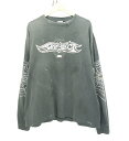 SAINT MICHAEL × TEFLON DISCO 25SS L/S INSANITY Tee size:XL セントマイケル テフロン・ディスコ コラボ プリント 長袖Tシャツ ロンT ブラック SM-HR8-000-C41 Made in Japan