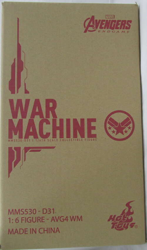 HOT TOYS/ホットトイズAVENGERS　ENDGAMEアベンジャーズ　エンドゲーム1/6スケール　WAR MACHINEウォーマシーン　MMS530-D31 未開封品