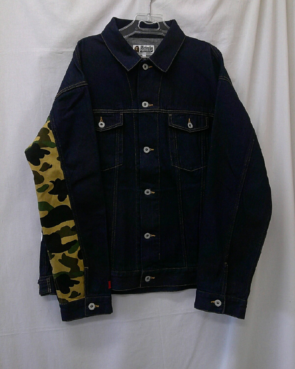 A BATHING APE/A xCVO GCvMULTI MOTIF LOOSE FIT DENIM JACKETfjWPbg size:L INDIGO