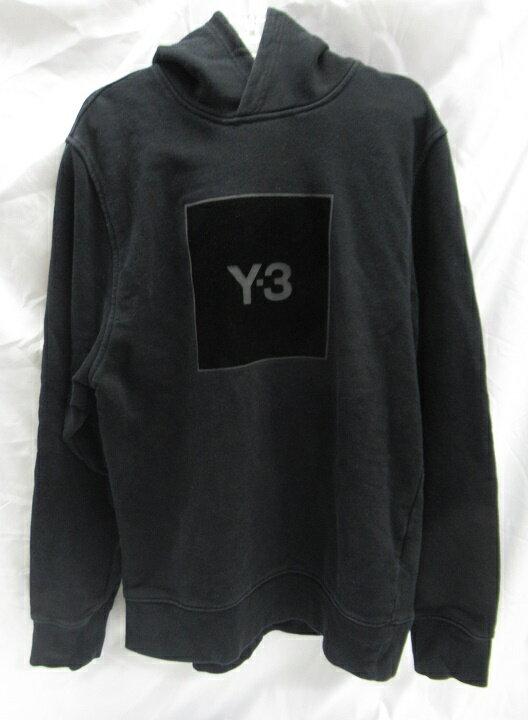 Y-3 / CX[SQUARE LOGO HOODIEXNGAS vI[o[p[J[HB3322 SIZE:S ubN