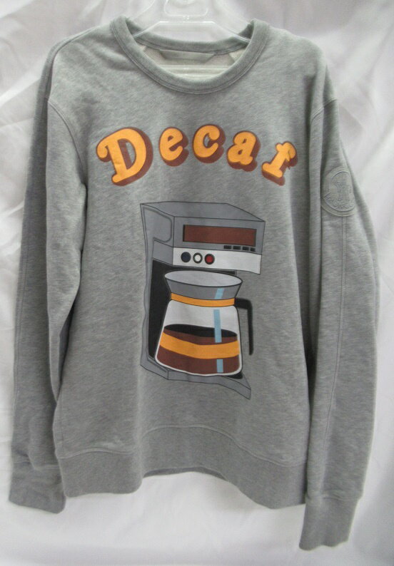 2 MONCLER 1952/モンクレール20AW MAGLIA SWEATSHIRT Decafグラフィックプリントスウェットトレーナーグレー トルコ製 SIZE:S