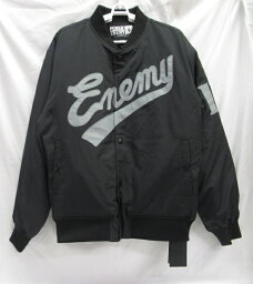 ネイバーフッド スタジャン メンズ NEIGHBORHOOD×PUBLIC ENEMY×MAJESTICネイバーフッド　パブリックエネミー　マジェスティック23AW BASEBALL JACKET　スタジャンBlack　SIZE:M