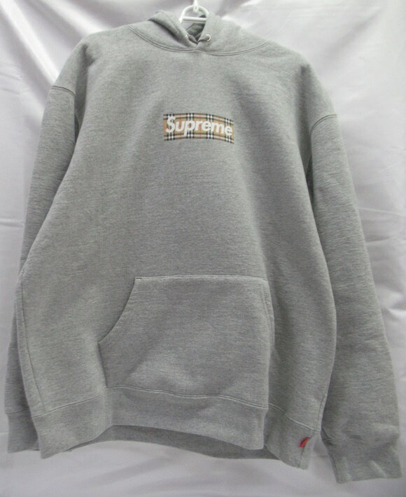 Supreme×BURBERRY/シュプリーム×バーバリー22SS Box Logo Hooded Sweatshirtボックスロゴ　パーカーHeather Grey　SIZE:L