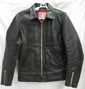 ADDICT CLOTHES/アディクトクローズレザージャケット HORSEHIDE CENTER-ZIPJACKET BLACK SIZE:36