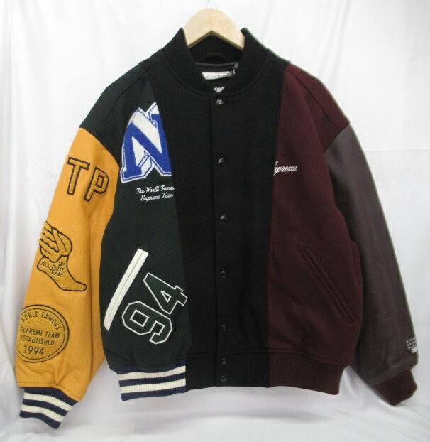 Supreme~MM6 Maison MargielaVv[~]}WF@24SSSplit Varsity Jacket X^WMulti color SIZE:M