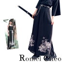 【送料無料】RomelCheo 妖怪 和風 ガウチョ パンツ ワイド シフォン リボン 和柄 刺繍 モノトーン レディース レトロ ストリート系 モード系 原宿系 エスニック アジアン ファッション 病みかわいい 個性的 ロメルチェオ その1