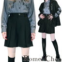 RomelCheo プリーツ ハーフパンツ レディース ワイドレッグショーツ ハイウエストショーツ プリーツショーツ ハーフショーツ デザインパンツ 短パン モノトーン レディース モード系 ストリート 原宿系 青文字系 サロン系 ファッション ロメルチェオ