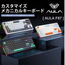 ＼新品限定1000円クーポンあり／AULA F87 Pro ワイヤレスキーボード メカニカルキーボード ゲーミングキーボード 87キー無衝突 有線無線両対応 Bluetooth5.0/2.4Ghz/Type-C ホットスワップ対応 EVA吸音PCB 16色RGBバックライト APEX VALORANT CS2 OW2 PUBG 4000mAh充電式