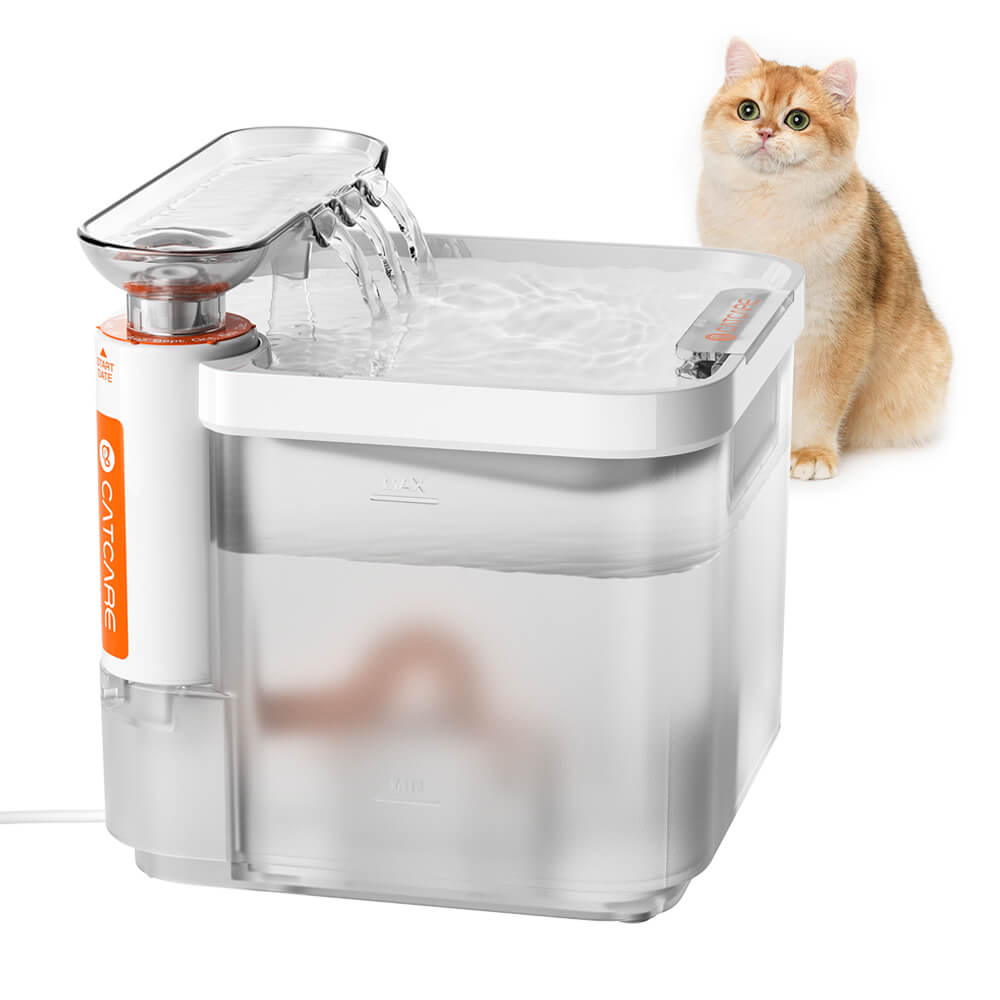 ＼1000円OFFクーポンで実質3280円／【送料無料※1年保証】CAT CARE自動給水器 猫 犬 給水器 水飲み器 自動水やり器 超静音 ペットキット ペット用 自動給水機 おしゃれ 多頭飼い お留守番対応 循環式 給水 キレイな軟水を保ち 2.5L大容量 CAT CAREのサムネイル