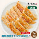 群馬県産キャベツの大餃子 28個 7個 4袋 ／ 送料込み 沖縄別途送料 ぐんまの恵み シリーズ 群馬県 の食材を中心に使用 上州麦豚 [ 群馬県産 豚肉 キャベツ にら しょうが にんにく 小麦粉 使用…