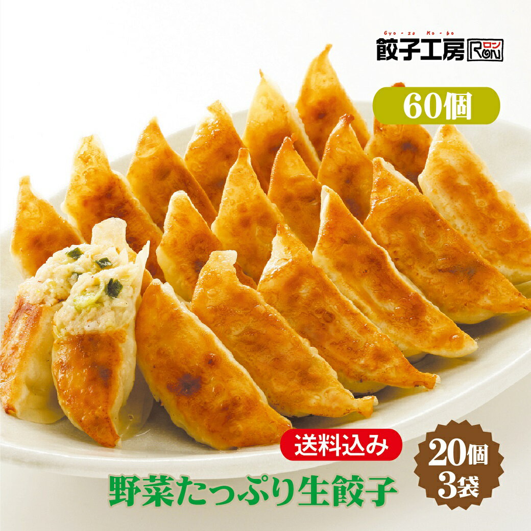 野菜たっぷり生餃子 60個 (20個入×3