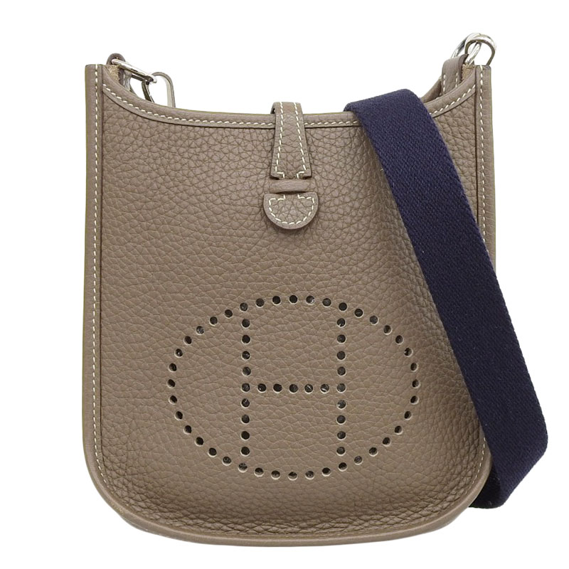 Rakuten - 【中古】 エルメス HERMES エヴリンTPM ショルダーバッグ トリヨンクレマンス エトゥープ C刻印 2018年 SV金具 新入荷 HE0853