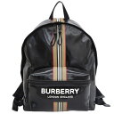 【中古】 バーバリー BURBERRY バックパック リュックサック PVC ブラック 新入荷 OB1540(4)