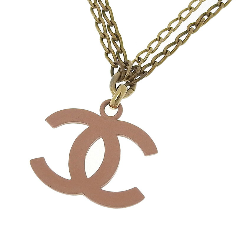 乐天商城 - 【中古】 シャネル CHANEL ネックレス ココマーク GP ピンク/イエロー/ゴールド 02A 新入荷 CH0851
