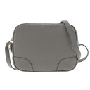 【中古】 グッチ GUCCI マイクログッチシマ ショルダーバッグ 斜め掛けショルダー レザー グレー 449413 新入荷 GU0486(4)