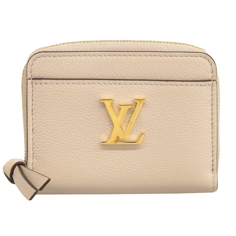 【中古】 ルイヴィトン LOUIS VUITTON ジッピー・コインパース ロック・ミー コインケース ウォレット レザー グレージュ M80100 新入荷 LV1449